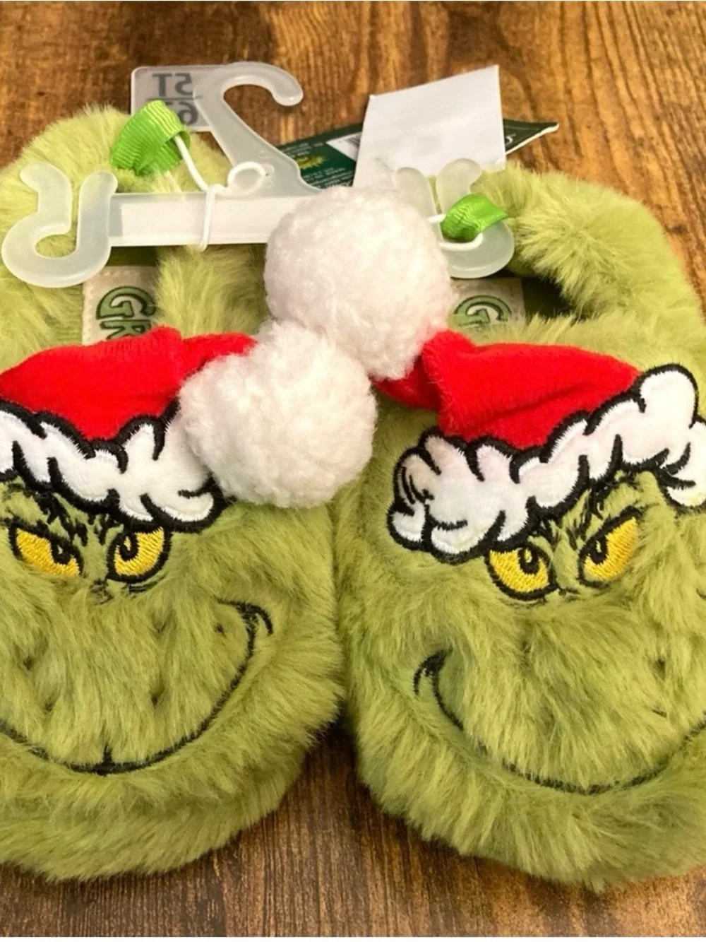 The Grinch Toddler Slide Slippers - Green  Size 5T-6T New